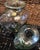 Vintage Statement Hand-Blown Recycled Glass Dimpled Vessels Spain - Pair (14.25" / 11.5") For Sale - Image 15 of 18