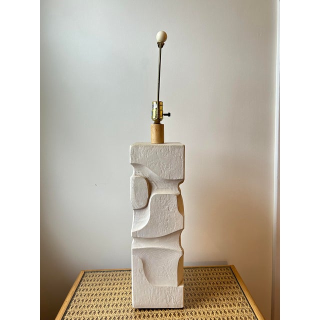 Contemporary Large Abstract Plaster Table Lamp Casual Lamps of California For Sale - Image 3 of 9