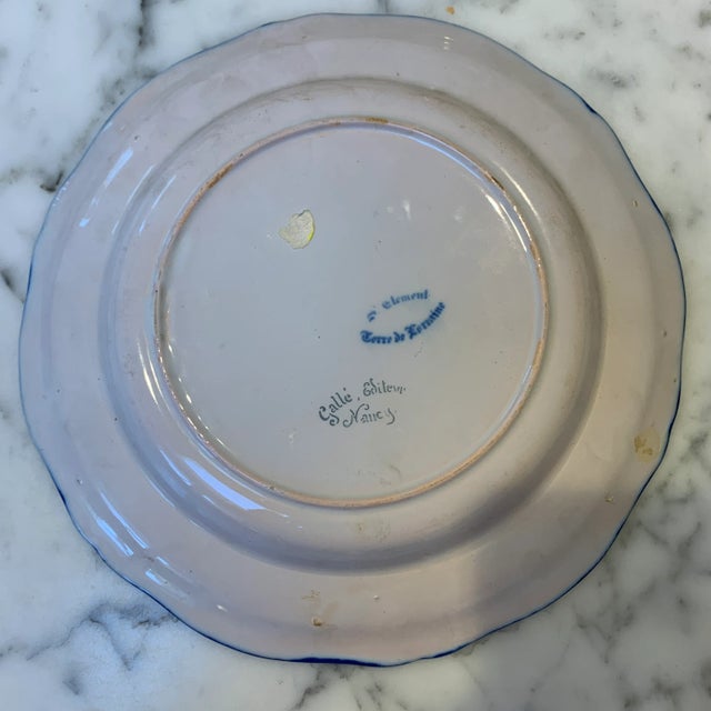 Traditional Late 19th Century Gallé Éditeur Nancy Faïence Plate For Sale - Image 3 of 6