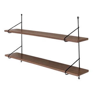 Mid-Century Modern Wall Shelf in Wood For Sale
