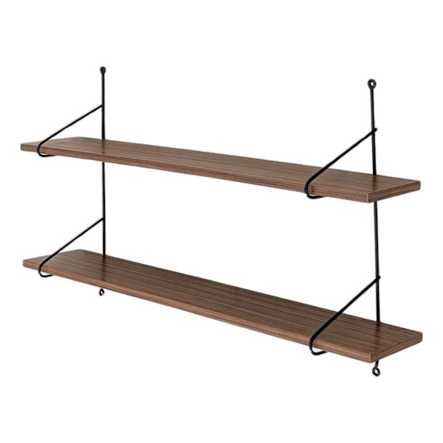 Mid-Century Modern Wall Shelf in Wood For Sale