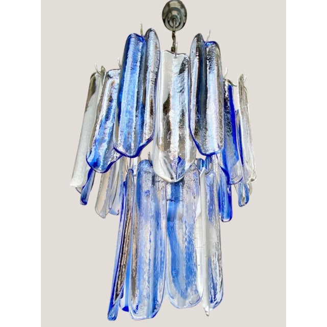 Blue Riviera Murano Glass Chandelier, 1970s Italian Coastal Glamour For Sale - Image 12 of 12