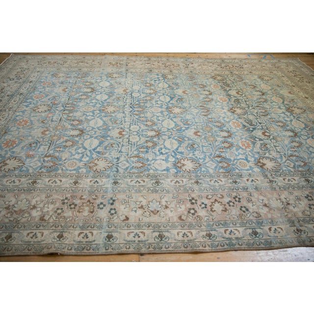 Blue Vintage Distressed Khorassan Carpet - 8'8" X 12'3" For Sale - Image 8 of 14