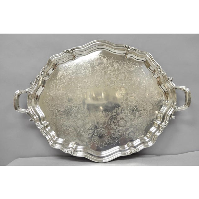 Reed & Barton Vintage Reed & Barton Winthrop Shield 1795 E Silver Plated Tea Set - 6 Pc Set For Sale - Image 4 of 18