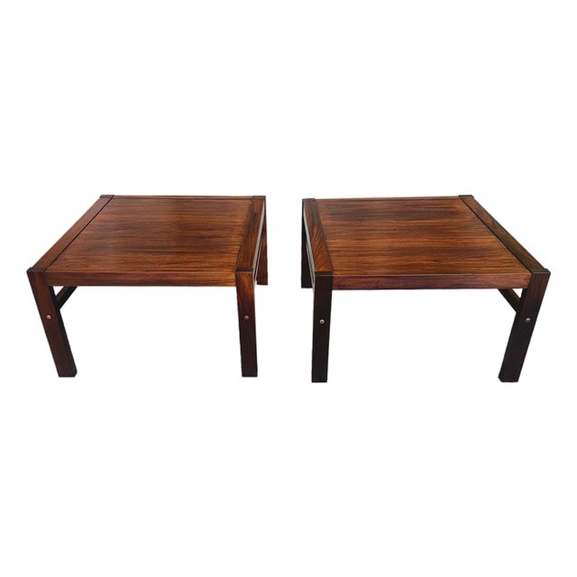 1960s Rosewood Side Tables in the Style of France & Søn - A Pair For Sale