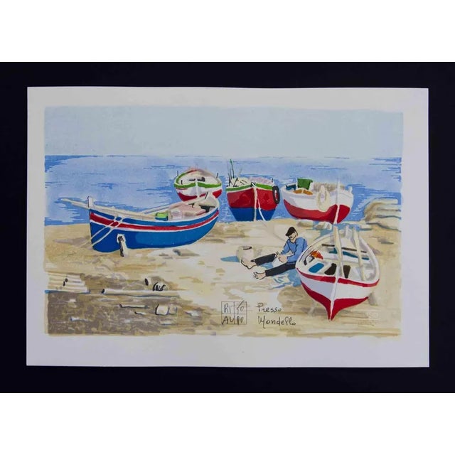 Lithograph on Magnani-Pescia paper. Paper size 17,5 cm x 24,5 cm work size 14,5cm x 22cm. Excellent condition, no defects....