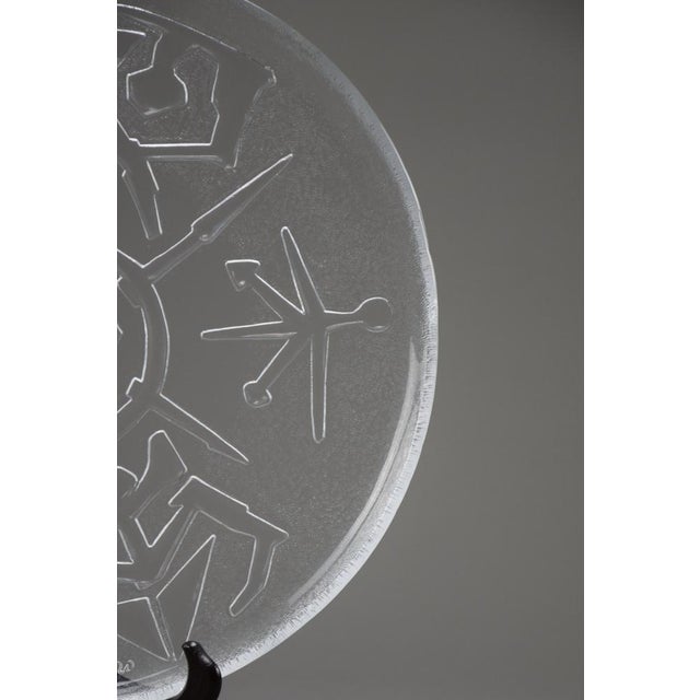 Sculptural Glass Plate by Arnaldo Pomodoro, 1960s For Sale - Image 5 of 8