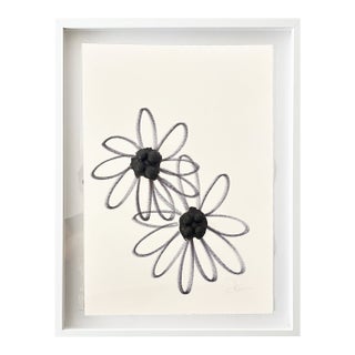Minimalist Black & White Botanical Abstract, Framed by Jake Poser For Sale