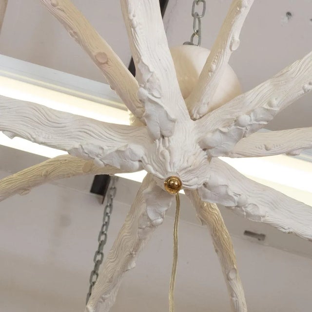 Carved Wood Tree Branch Chandelier by Carlos Villegas For Sale - Image 9 of 11