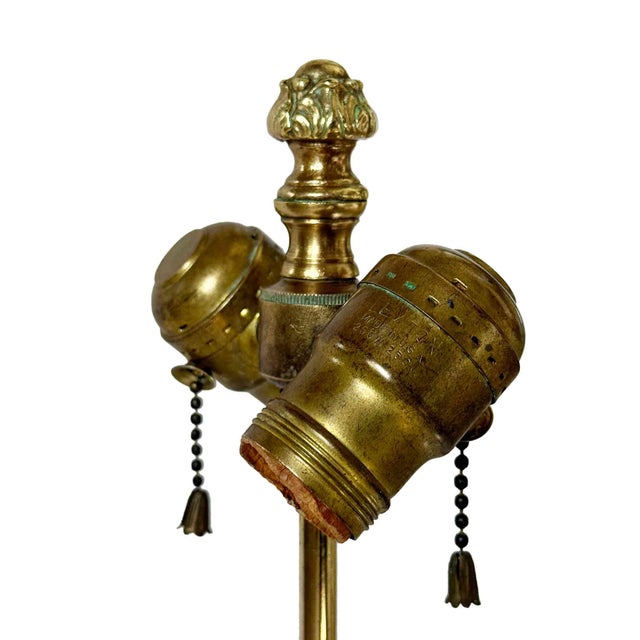 Brass Table Lamp With Swan Motif For Sale - Image 10 of 12