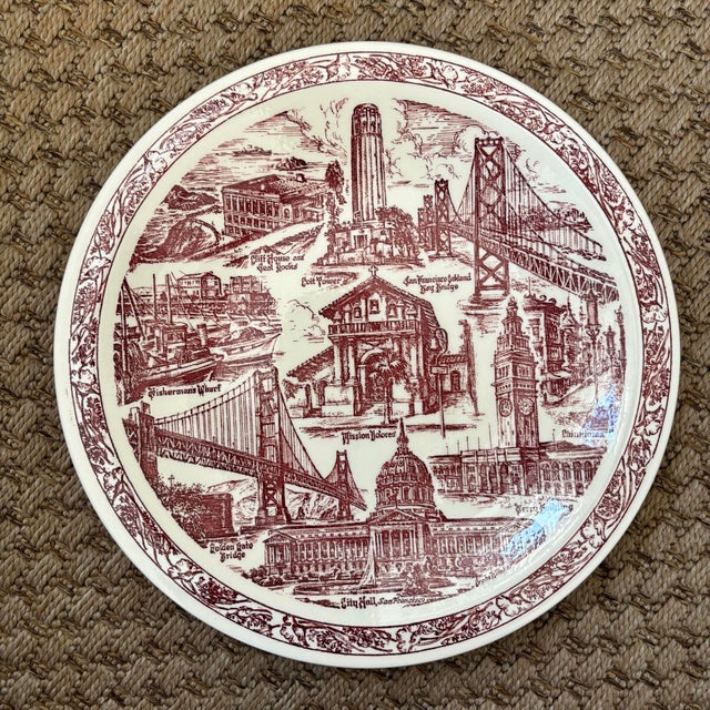 This is a lovely collectable souvenir plate of San Francisco's most famous sites, made and designed by Vernon Kilns. This...