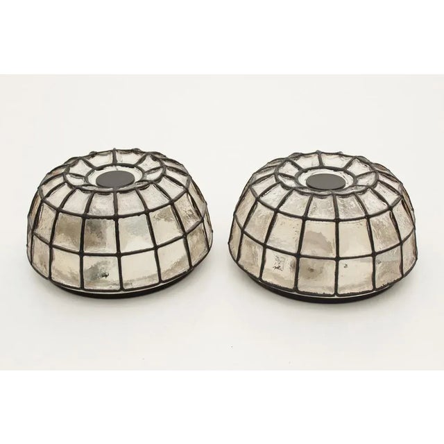 Mid-Century Glass Wall Mounts from Limburg, Germany, 1970s, Set of 2 For Sale - Image 9 of 9