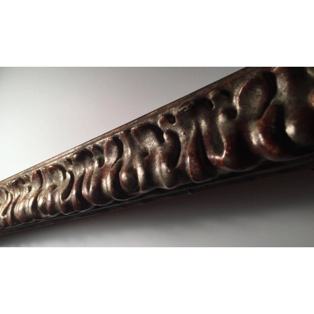 Bronze Vintage 20th Century Italian Decorator Frame Mirror Baroque Style For Sale - Image 8 of 9