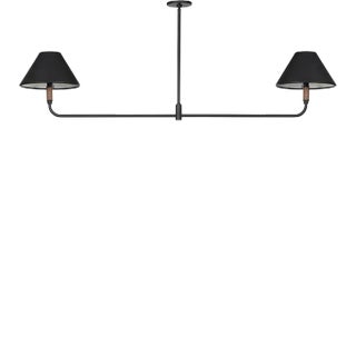 Four Hands Cullen Linear Double Pendant, Black For Sale