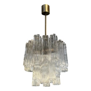 Murano Glass Tronchi Chandelier in Burnished Metal by Simoeng For Sale