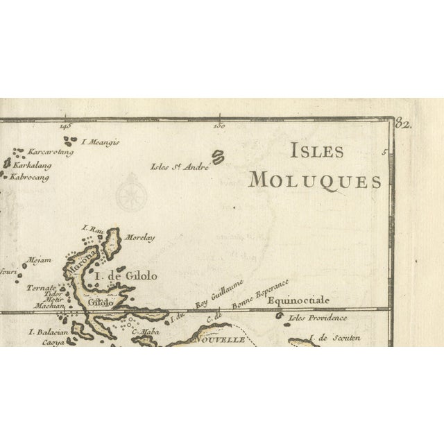 Black Antique French Engraved Map of the Moluccas & Celebes, Le Rouge, 1750s For Sale - Image 8 of 10