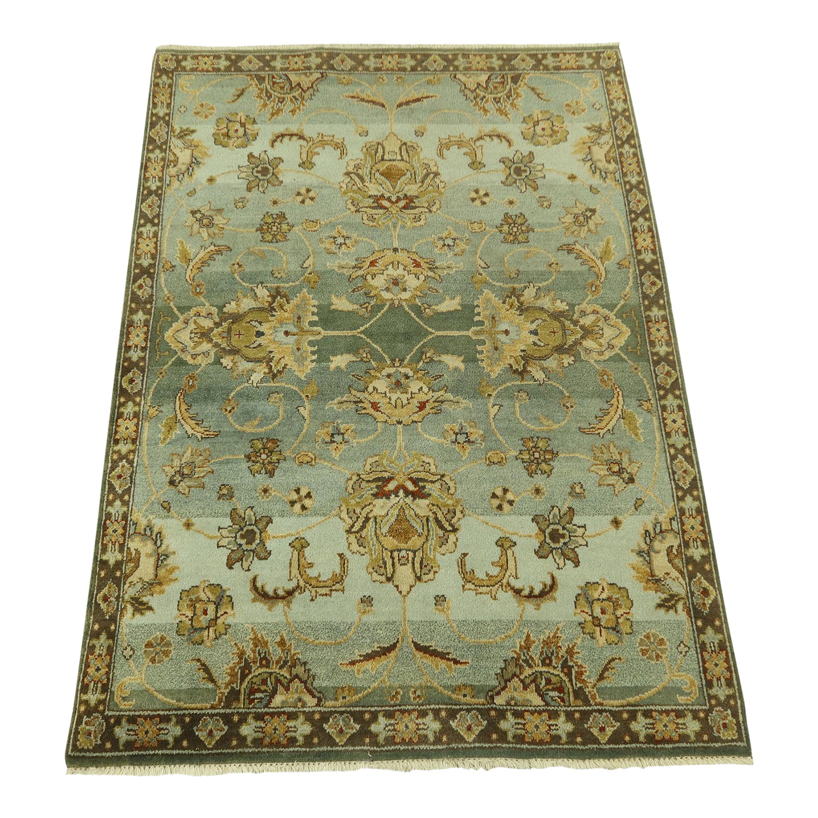 Ethan Allen Hand Woven Approx. 5x7 Area Rug Chairish