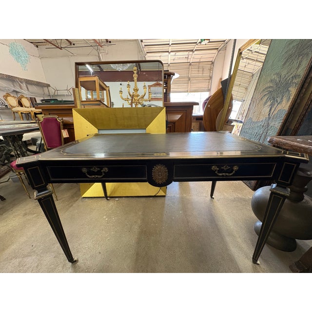 19th Century English Regency Ebonized Desk For Sale - Image 17 of 17