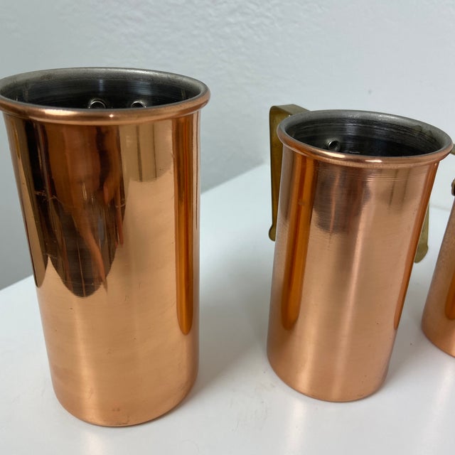 Late 20th Century Vintage B & M Duoro Copper and Brass Measuring Cups – Set of 4 For Sale - Image 5 of 14