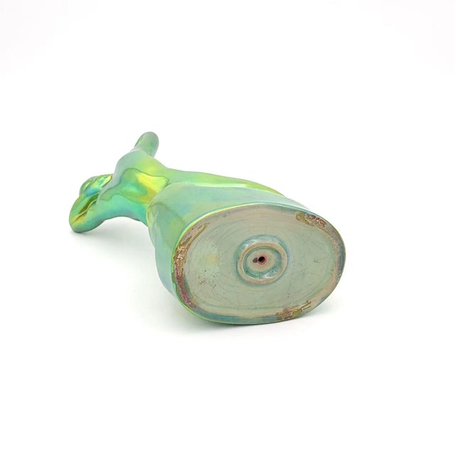 Glass Zsolnay Art Deco Nude, Hungary Circa 1920 For Sale - Image 7 of 9