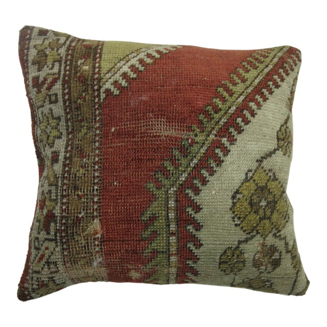 Vintage Turkish Rug Pillow For Sale