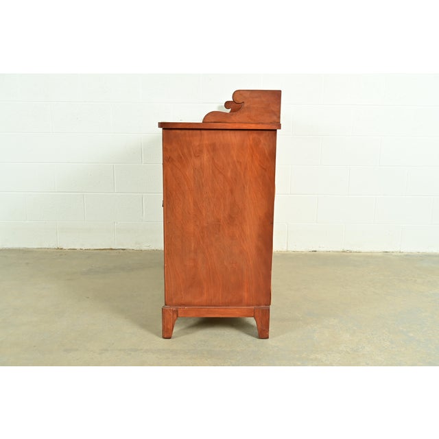 Federal Cherry Wood Serpentine Front Sideboard Buffet by Morganton, Circa 1950s For Sale - Image 12 of 14