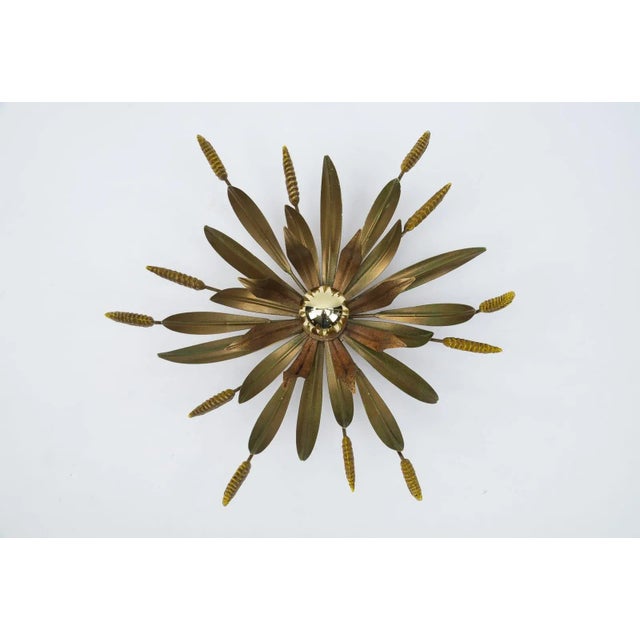 Florentine Italian Metal Ceiling Lamp, 1960s For Sale - Image 12 of 12