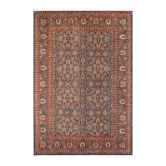 Art Nouveau Pak-Persian Blue/Red Wool Rug - 10'0'' X 13'10'' For Sale