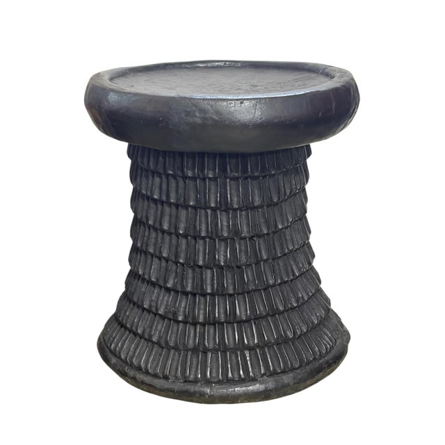 1980s Stunning Vintage Lg Tribal Nobility Bamileke Stool/Table Cameroon 19" H For Sale - Image 5 of 12
