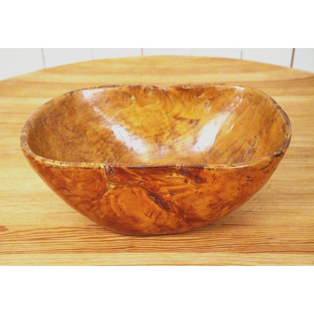 Swedish Birch Burl Bowl, 1876 For Sale - Image 9 of 14