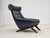 1970s, Danish design by Illum Wikkelsø. Renovated-reupholstered armchair in quality Sørensen natural "Dunes" leather,...
