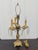 Metal Mid 20th Century Torchiere Candelabra Table Lamp With Amber Prisms For Sale - Image 7 of 8