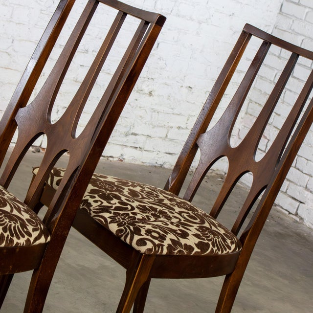 1962-1970 Mid Century Modern Broyhill Brasilia Walnut Dining or Side Chairs a Pair For Sale - Image 12 of 17