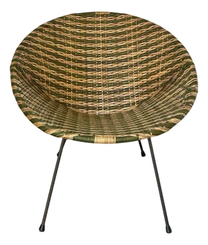 Space Age Pop Art Armchair in Vinyl Weave, 1950s-1960s