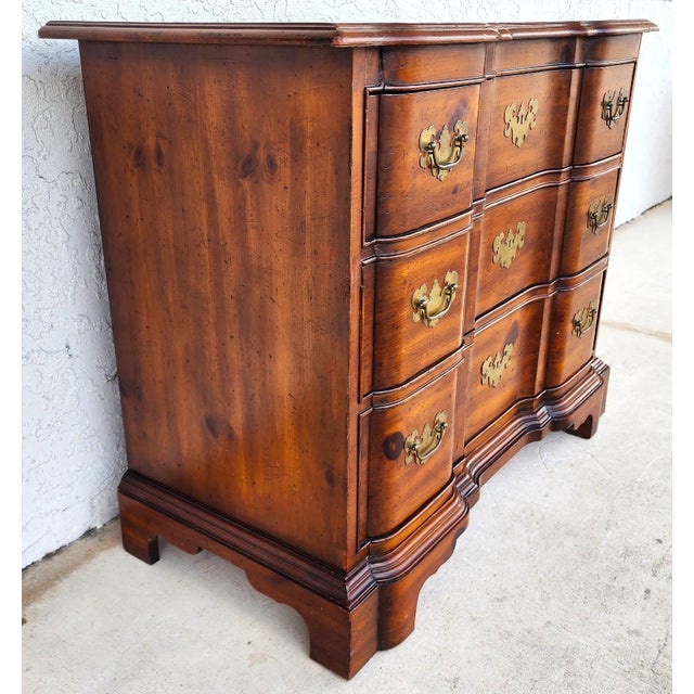 Brown 1990s Heritage Chippendale Dresser Chest Blockfront For Sale - Image 8 of 15