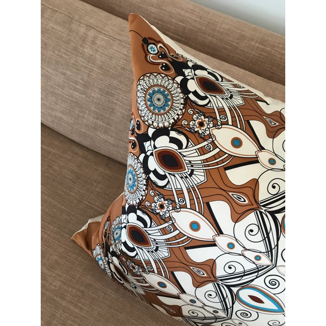 Early 21st Century Silk Pillow With Art Nouveau Motif For Sale - Image 5 of 6