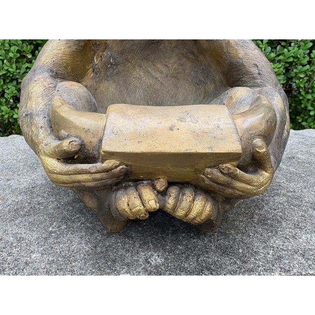Vintage Bronze Monkey Sculpture For Sale In Houston - Image 6 of 11