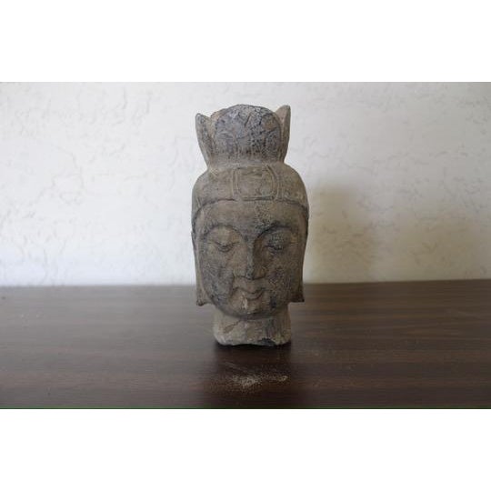 15th Century & Earlier Authentic Northern Wei Buddha Head Fragment - 8” For Sale In Naples, FL - Image 6 of 8