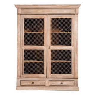 Louis Philippe Vitrine with Mesh Doors, Antique, France, Circa 1880 For Sale