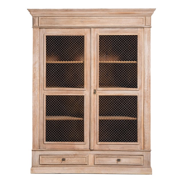 Louis Philippe Vitrine with Mesh Doors, Antique, France, Circa 1880 For Sale