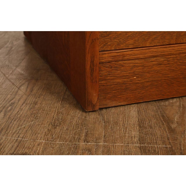 Wood Stickley Mission Collection Oak Filing Cabinet For Sale - Image 7 of 18