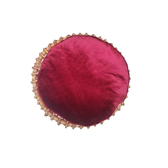 Rattan Stools, Italy, 1970s, Set of 2 For Sale - Image 6 of 12