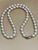 Fresh Water Elongated Pearl Single Strand Necklace, Silver Clasp For Sale - Image 4 of 18