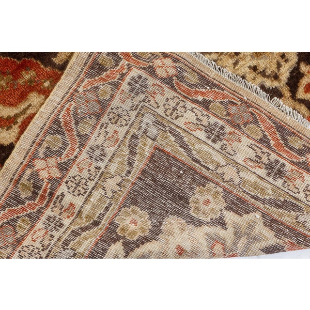 1910s Authentic Persian Sultanabad Bold Multi-Color Handmade Wool Rug For Sale - Image 5 of 8