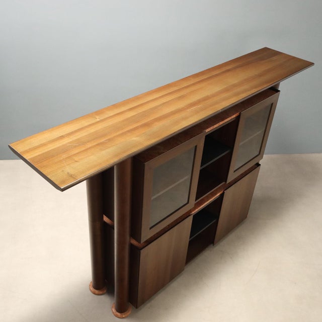 Vintage Sideboard in Wood and Marble, 1980s For Sale - Image 10 of 12