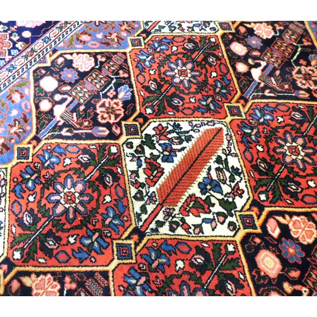 Vintage Bakhtiar Style Hand Knotted Indian Rug. 8'3"x 10' For Sale - Image 14 of 16