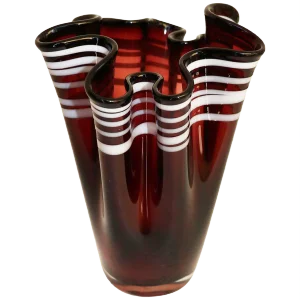 Murano Glass Handkerchief Handkerchief Vase, 1960s