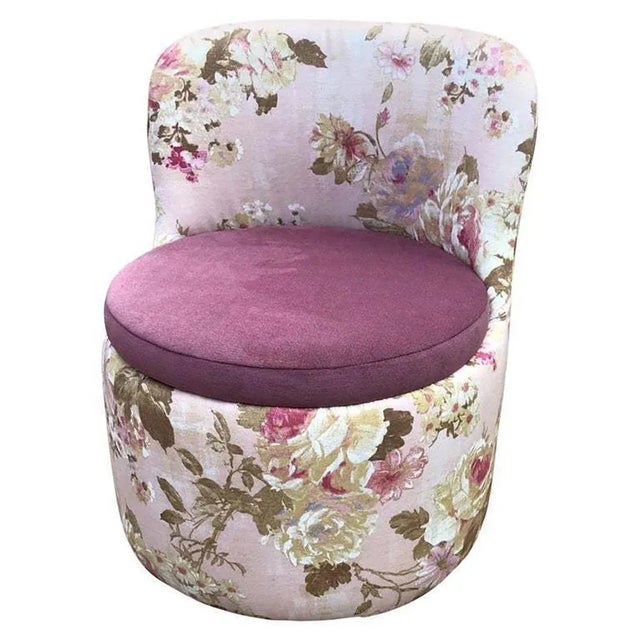 Mid-Century Armchair with Floral Pattern, 1970s For Sale - Image 11 of 11