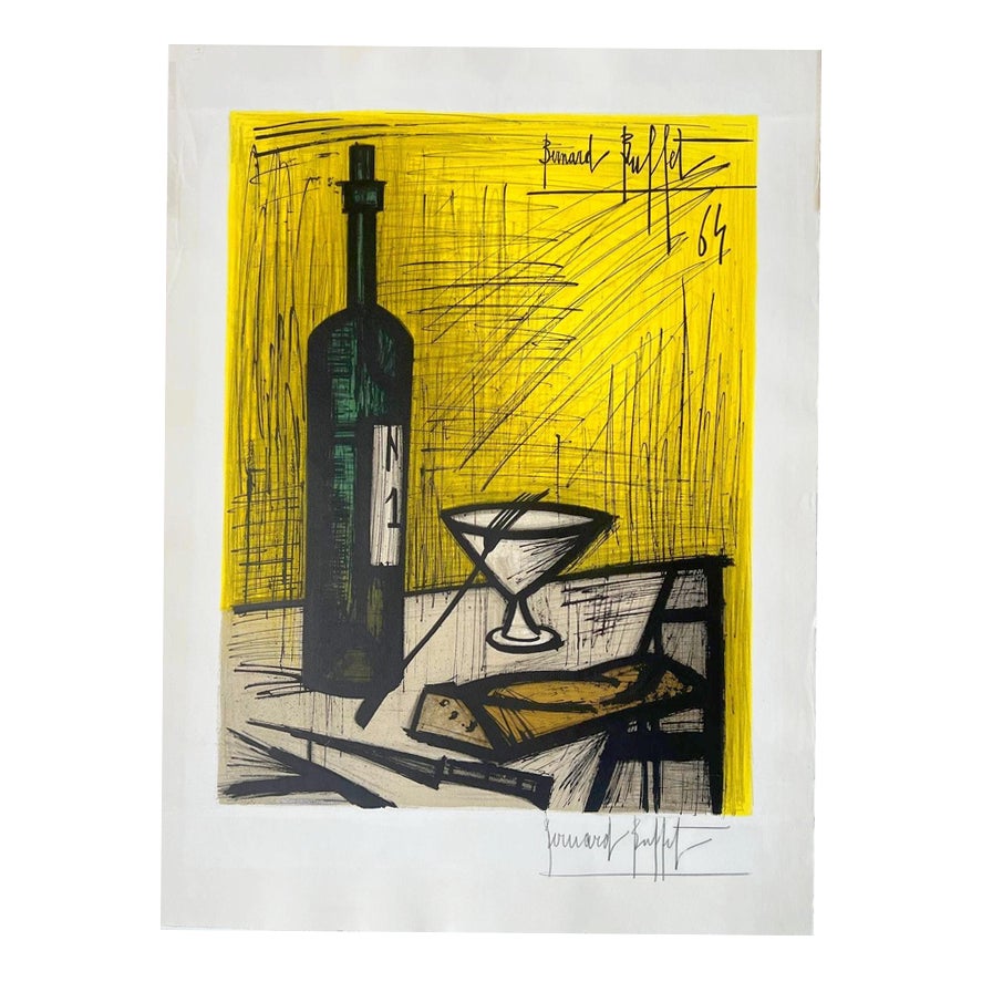 文学・小説 Bernard Buffet Lithographie Original French Modernist E.A. Proof Lithograph Signed