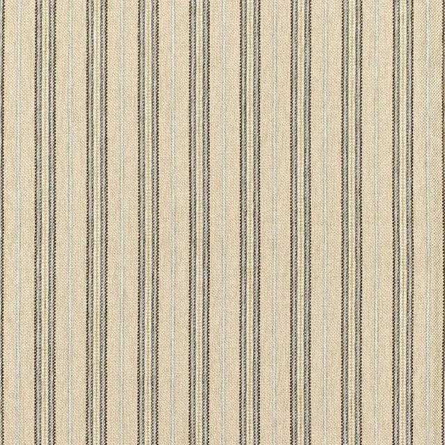 Transitional Sample - Schumacher Toscana Stripe Fabric in Stone For Sale - Image 3 of 3